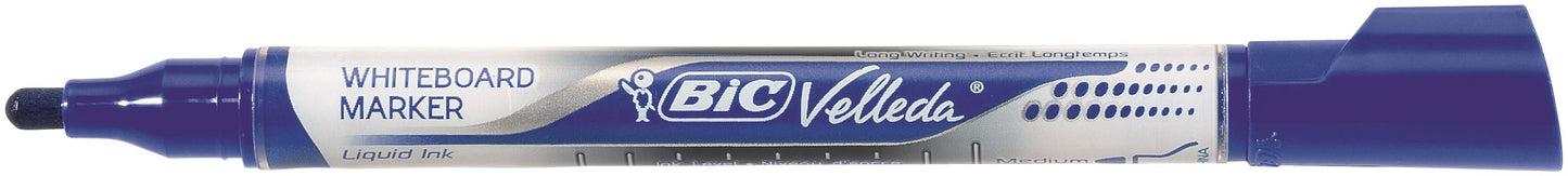 Bic Velleda Pocket Liquid Ink Whiteboard Marker Bullet Tip 2.2mm Line Assorted Colours (Pack 4) - 902094