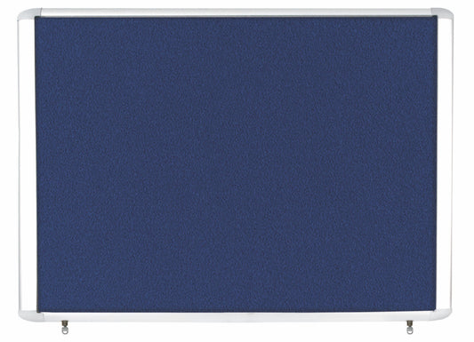 Bi-Office Outdoor Blue Felt Lockable Noticeboard Display Case 8 x A4 978x670mm - VT350607760 - NWT FM SOLUTIONS - YOUR CATERING WHOLESALER