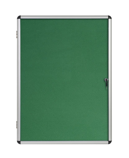 Bi-Office Enclore Green Felt Lockable Noticeboard Display Case 9 x A4 720x981mm - VT630102150 - NWT FM SOLUTIONS - YOUR CATERING WHOLESALER