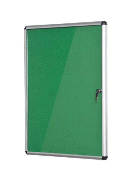 Bi-Office Enclore Green Felt Lockable Noticeboard Display Case 9 x A4 720x981mm - VT630102150
