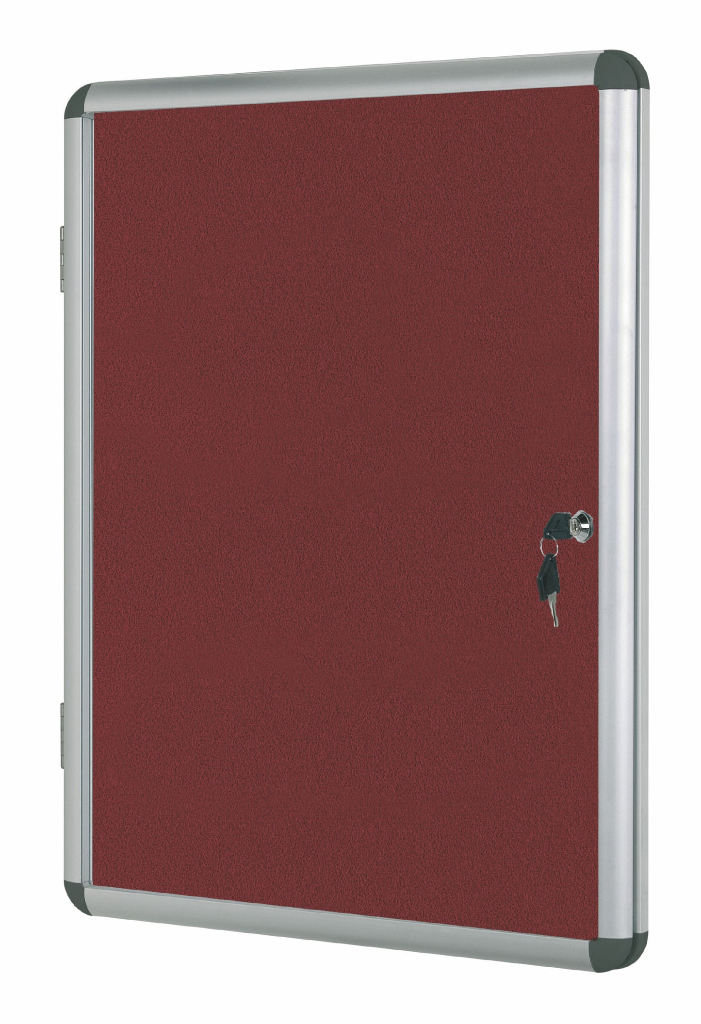 Bi-Office Enclore Burgundy Felt Lockable Noticeboard Display Case 9 x A4 720x981mm - VT630106150 - NWT FM SOLUTIONS - YOUR CATERING WHOLESALER