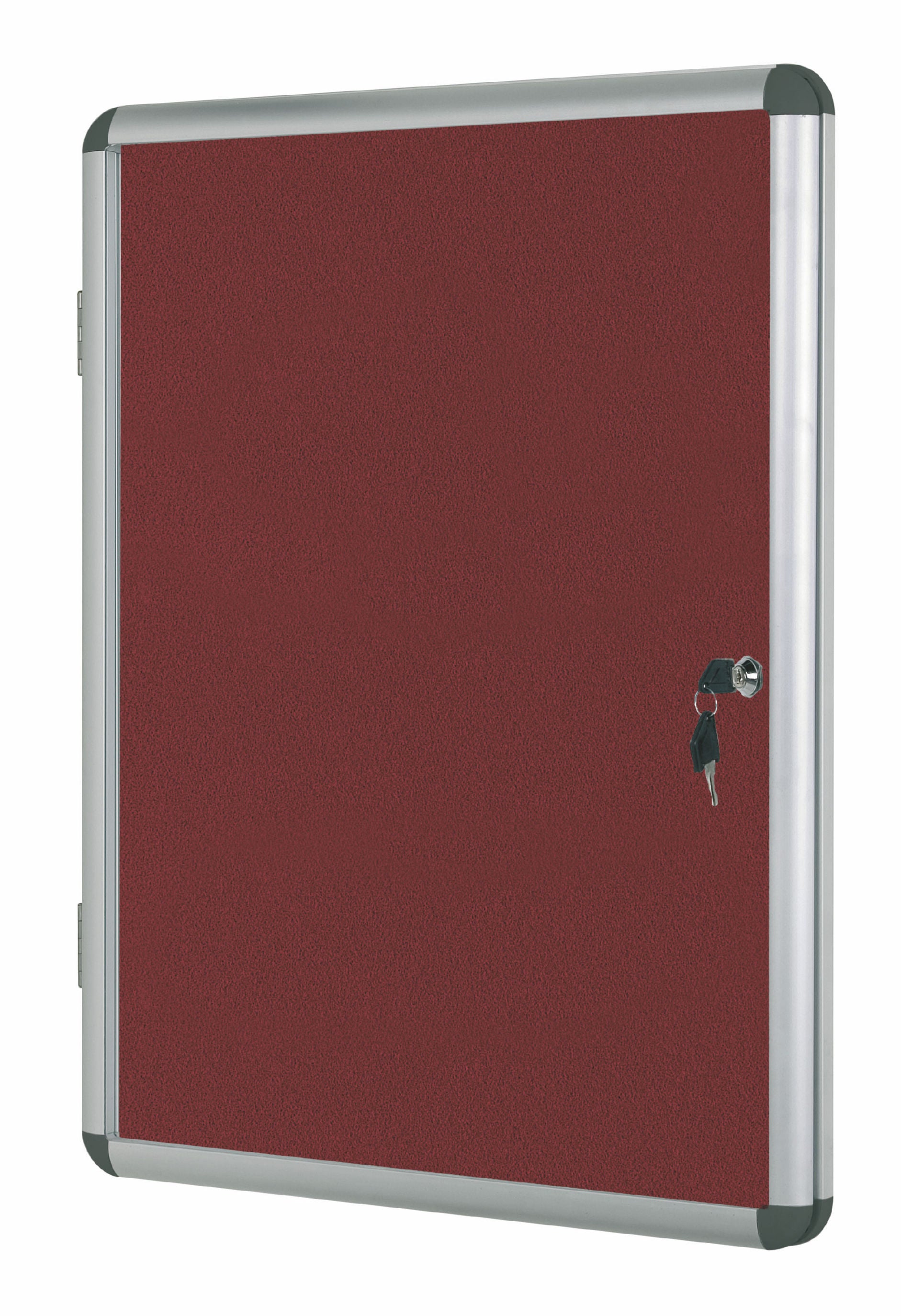 Bi-Office Enclore Burgundy Felt Lockable Noticeboard Display Case 9 x A4 720x981mm - VT630106150 - NWT FM SOLUTIONS - YOUR CATERING WHOLESALER