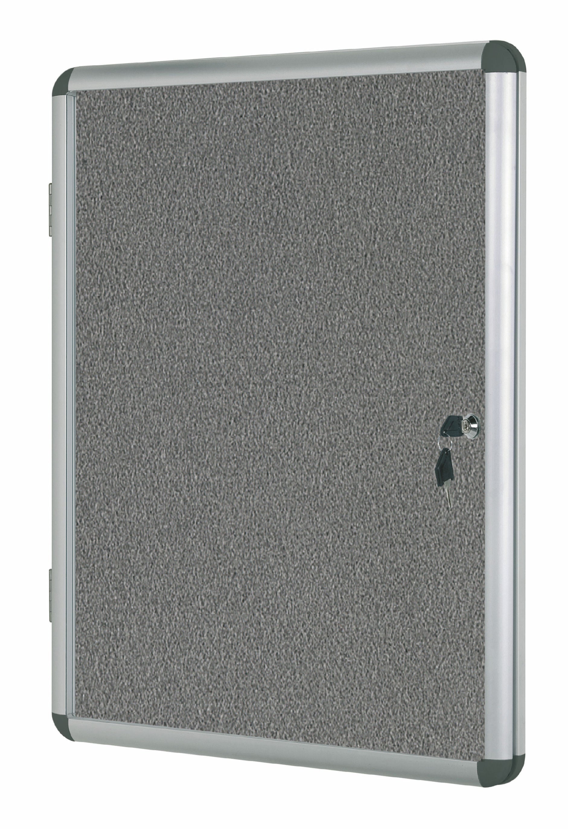 Bi-Office Enclore Grey Felt Lockable Noticeboard Display Case 20 x A4 1160x1288mm - VT740103150 - NWT FM SOLUTIONS - YOUR CATERING WHOLESALER