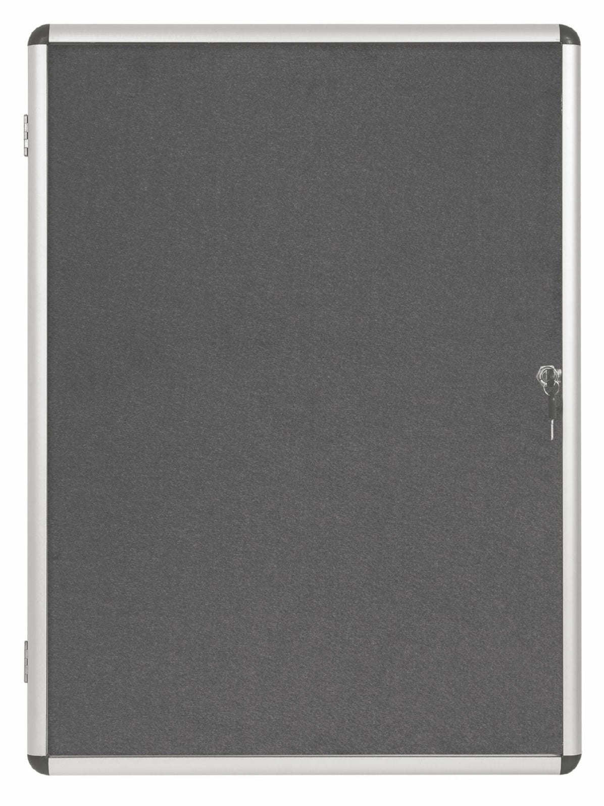 Bi-Office Enclore Grey Felt Lockable Noticeboard Display Case 20 x A4 1160x1288mm - VT740103150