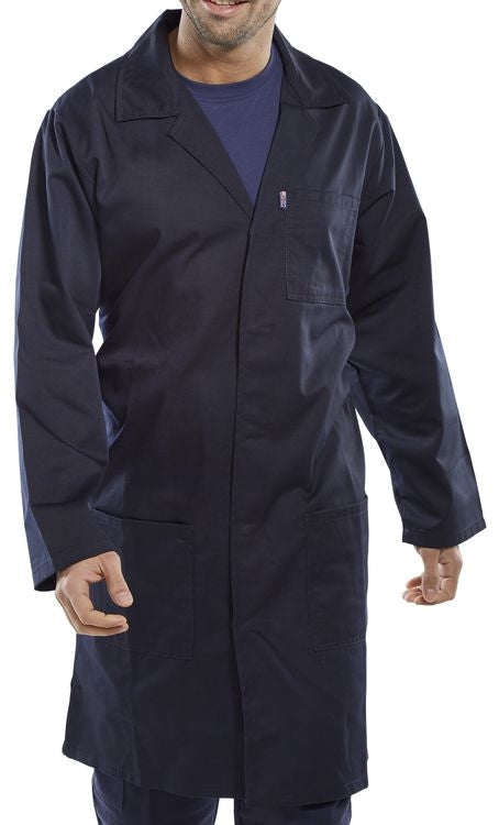 Beeswift Workwear Navy Size 54 Warehouse Coat - NWT FM SOLUTIONS - YOUR CATERING WHOLESALER