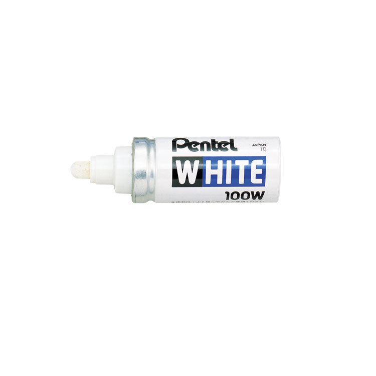 Pentel X100W Permanent Marker Bullet Tip 3.3mm Line White (Pack 12) - NWT FM SOLUTIONS - YOUR CATERING WHOLESALER