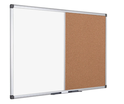 Bi-Office Maya Combination Board Cork/Non Magnetic Whiteboard Aluminium Frame 600x900mm - XA0302170