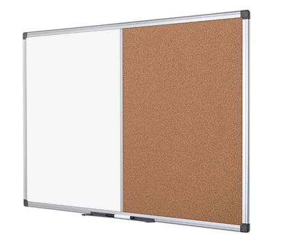 Bi-Office Maya Combination Board Cork/Magnetic Whiteboard Aluminium Frame 1200x900mm - XA0503170